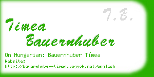 timea bauernhuber business card